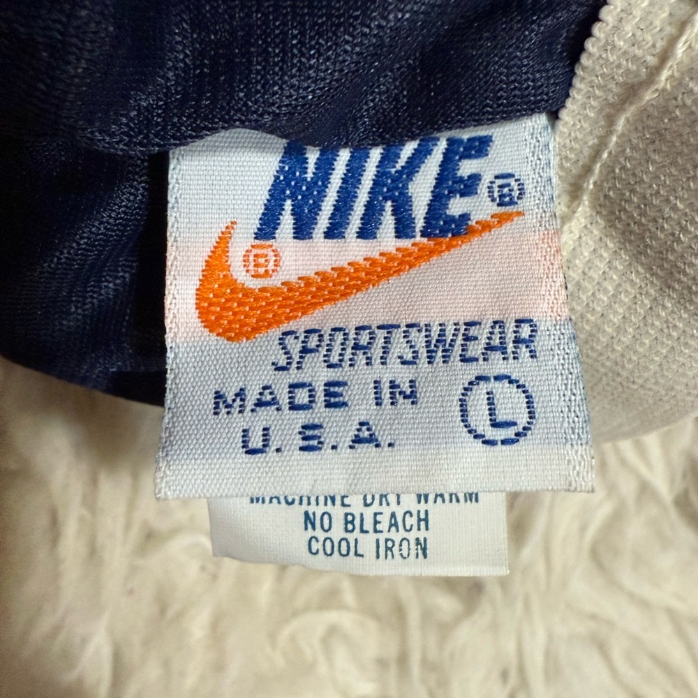 Vintage 80’s Nike Made In The USA Navy Blue Polyester Sheer Women’s Shorts‎ L